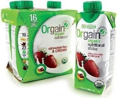 Organic Nutrition Grass-Fed Protein 16G Shake, Strawberries & Cream, Strawberries & Cream