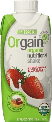 Organic Nutrition Grass-Fed Protein 16 G Shake, Strawberries & Cream, Strawberries & Cream