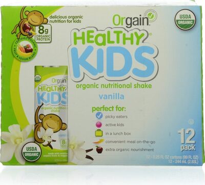 Kids Grass-Fed Protein Organic Nutritional Shake, Vanilla, Vanilla