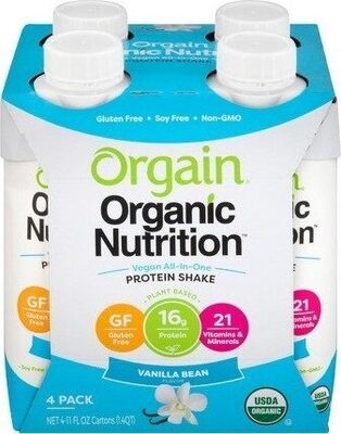 Organic Nutrition Plant Protein Shake, Vanilla Bean, Vanilla Bean