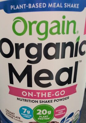 Organic Meal On-The-Go Nutrition Shake Powder, Creamy Chocolate Fudge, Creamy Chocolate Fudge