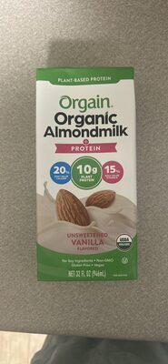 Unsweetened Vanilla Organic Almondmilk, Unsweetened Vanilla