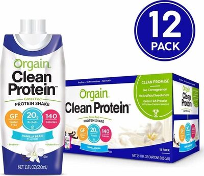 Clean Grass-Fed Protein 20 G Shake, Vanilla Bean, Vanilla Bean
