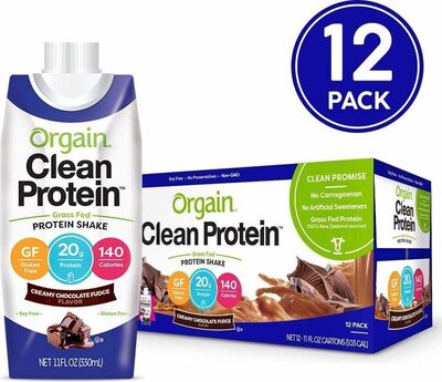 Clean Grass-Fed Protein 20 G Shake, Creamy Chocolate Fudge, Creamy Chocolate Fudge