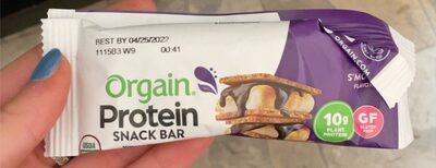 S'Mores Flavor Plant Based Protein Snack Bar, S'Mores