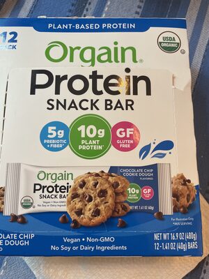 Chocolate Chip Cookie Dough Protein Snack Bars, Chocolate Chip Cookie Dough