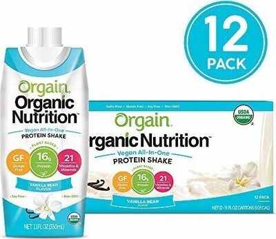 Organic Nutrition Protein 16 G Plant Protein Shake, Vanilla Bean, Vanilla Bean