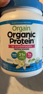 Organic Protein 21 G + 50 Superfoods Powder, Vanilla Bean, Vanilla Bean