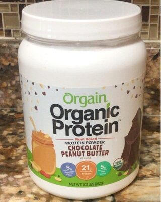 Organic Plant-Based Protein 21G Powder, Chocolate Peanut Butter, Chocolate Peanut Butter