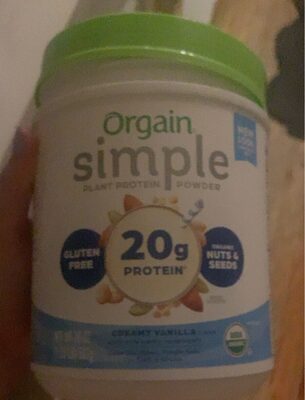 Simple Plant Protein Powder, Creamy Vanilla, Creamy Vanilla