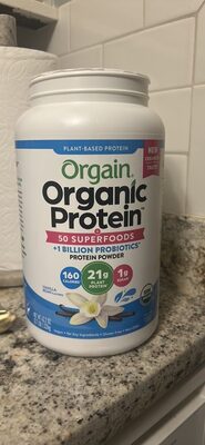 Organic 50 Superfoods Protein 21 G Powder, Vanilla Bean, Vanilla Bean