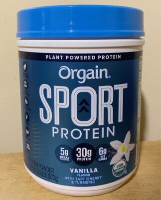 Vanilla Flavor With Tart Cherry & Turmeric Sport Protein Powder, Vanilla