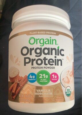 Organic Plant-Based Protein 21 G Powder, Vanilla Horchata, Vanilla Horchata