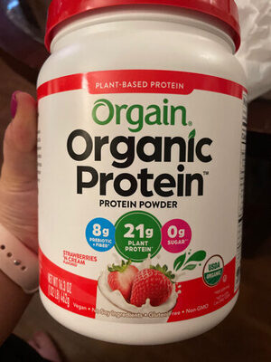 Organic Protein 21 G Powder, Strawberries 'N Cream, Strawberries 'N Cream