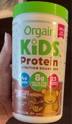 Kids Grass-Fed Protein 8G Nutrition Shake Mix, Chocolate Brownie, Chocolate Brownie