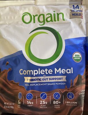 Complete Meal + Synbiotic Gut Support Meal Replacement Shake Powder, Creamy Chocolate Fudge, Creamy Chocolate Fudge