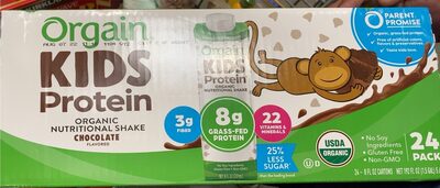 Kids Grass-Fed Protein 8G Organic Nutritional Shake, Chocolate, Chocolate
