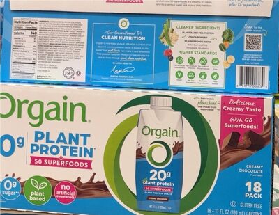 Plant Protein 20 G + 50 Superfoods Shake, Creamy Chocolate, Creamy Chocolate