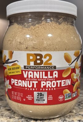 Performance Peanut Protein With Madagascar Vanilla Plant Powder, Vanilla