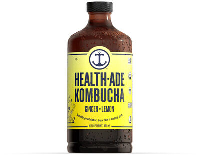 Kombucha, A Bubbly Probiotic Tea, Ginger Lemon