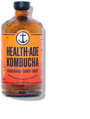 Kombucha A Bubbly Probiotic Tea, Blood Orange-Carrot-Ginger