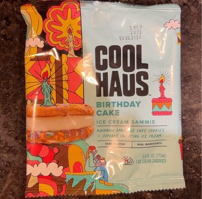 Birthday Cake Ice Cream Sammie Rainbow Sprinkle Cake Cookie + Cupcake Frosting Ice Cream, Birthday Cake