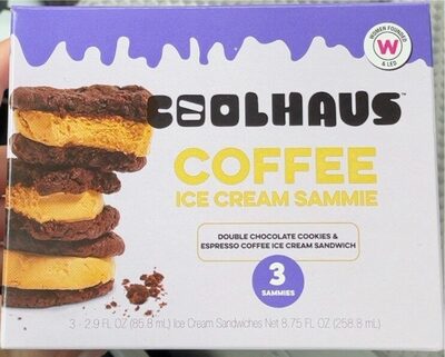 Double Chocolate Cookies & Espresso Coffee Ice Cream Sammie Sandwich, Double Chocolate Cookies & Espresso Coffee