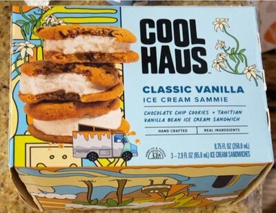 Classic Vanilla Chocolate Chip Cookies + Tahitian, Vanilla Bean Sammie Ice Cream Sandwiches, Classic Vanilla