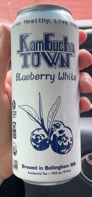 Blueberry White Kombucha Tea, Blueberry White