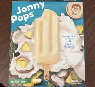 Pineapple & Coconut With Fresh Cream Pops, Pineapple & Coconut