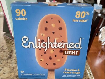Brownies & Cookie Dough Light Ice Cream Bars, Brownies & Cookie Dough
