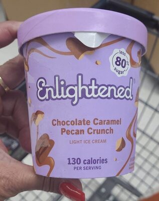 Chocolate Caramel Pecan Crunch Rich & Creamy Light Ice Cream, Chocolate Caramel Pecan Crunch