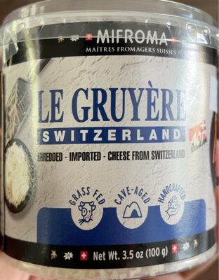 Shredded Le Gruyre From Switzerland Cheese 