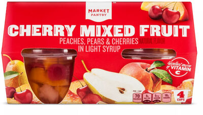 Cherry Mixed Fruit Peaches, Pears & Cherries In Light Syrup, Cherry Mixed Fruit In Light Syrup
