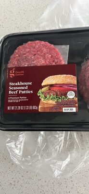 Steakhouse Seasoned Beef Patties, Steakhouse Seasoned