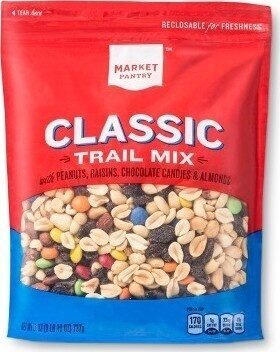 Classic Trail Mix With Peanuts, Raisins, Milk Chocolate Candies & Almonds, Classic