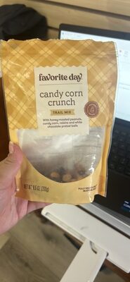 Candy Corn Crunch Trail Mix With Honey-Roasted Peanuts, Candy Corn, Raisins And White Chocolate Pretzel Balls, Candy Corn Crunch