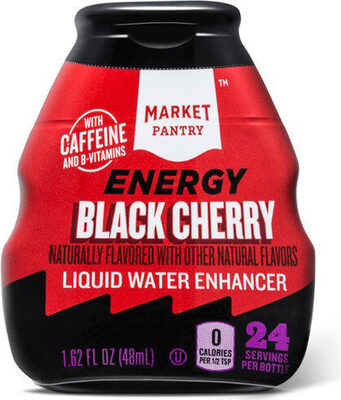 Black Cherry Energy Liquid Water Enhancer, Black Cherry