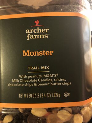 Monster Trail Mix With Peanuts, M&M's Milk Chocolate Candies, Raisins, Chocolate Chips & Peanut Butter Chips, Monster