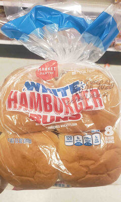 White Hamburger Buns, White