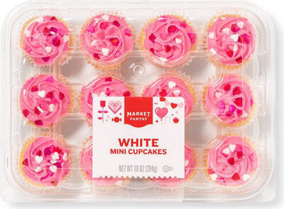 White Mini Cupcakes, White