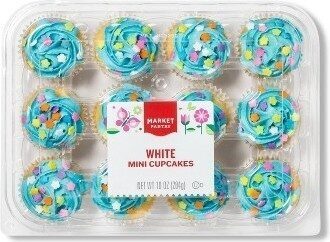 White Mini Cupcakes, White