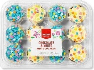 Chocolate & White Mini Cupcakes, Chocolate & White