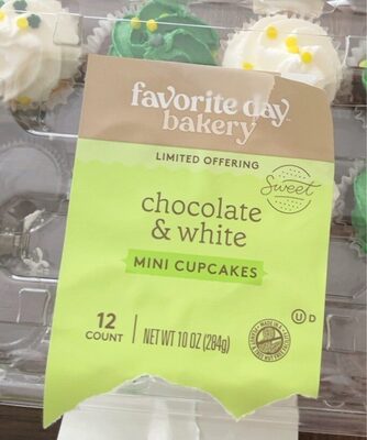 Chocolate & White Mini Cupcakes, Chocolate & White