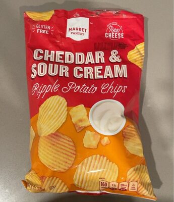 Cheddar & Sour Cream Ripple Potato Chips, Cheddar & Sour Cream