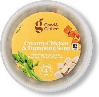 Creamy Chicken & Dumpling Soup With Garden Vegetables, Creamy Chicken & Dumpling