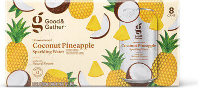 Unsweetened Coconut Pineapple Sparkling Water, Unsweetened Coconut Pineapple