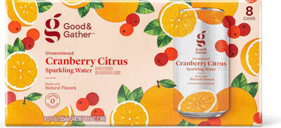Unsweetened Cranberry Citrus Sparkling Water, Unsweetened Cranberry Citrus