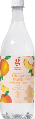 Unsweetened Ginger Peach Sparkling Water, Unsweetened Ginger Peach