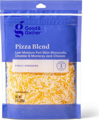 Pizza Blend Low-Moisture Part-Skim Mozzarella, Cheddar & Monterey Jack Fine Cut Cheeses, Pizza Blend
